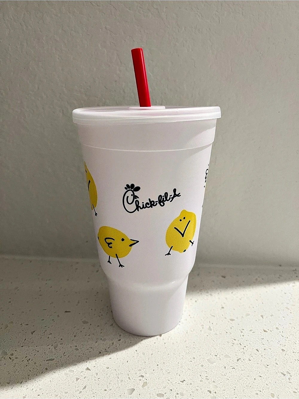 Chick-fil-A Collectible Reusable Classic Cup - Lemon Chicks Print